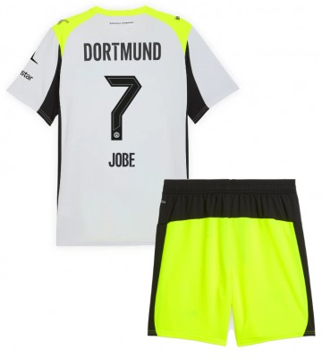 Lacne Dětský Futbalové dres Borussia Dortmund Jobe Bellingham #7 2025-26 Krátky Rukáv - Preč (+ trenírky)